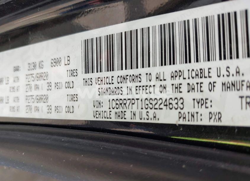 Photo 9 of 2016 Ram 1500 LONGHORN (VIN 1C6RR7PT1GS224633)