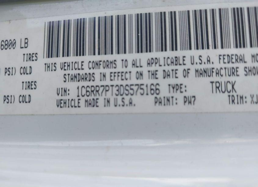 Photo 9 of 2013 Ram 1500 LARAMIE LONGHORN EDITION (VIN 1C6RR7PT3DS575166)