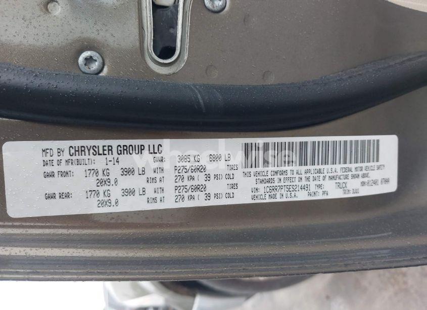 Photo 9 of 2014 Ram 1500 LONGHORN (VIN 1C6RR7PT5ES214491)