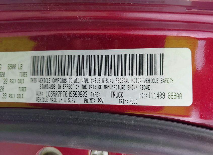 Photo 9 of 2017 Ram 1500 LONGHORN 4X4 5'7 BOX (VIN 1C6RR7PT8HS589683)