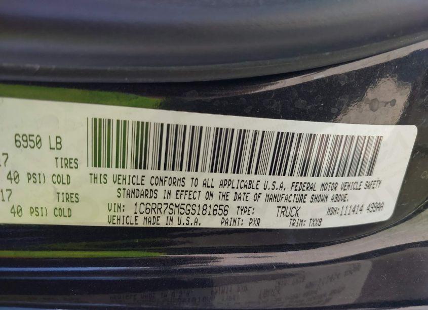 Photo 9 of 2016 Ram 1500 TRADESMAN (VIN 1C6RR7SM5GS181656)