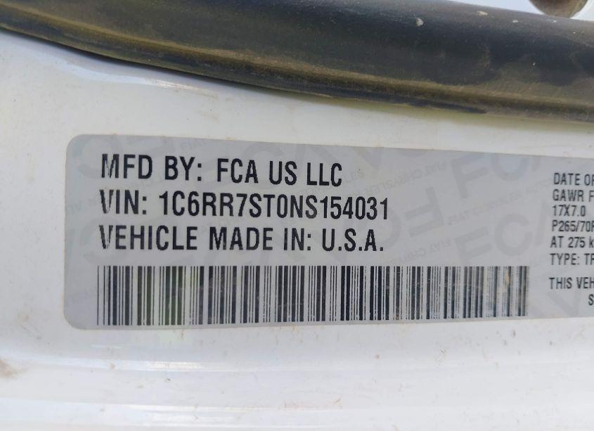 Photo 9 of 2022 Ram 1500 CLASSIC TRADESMAN 4X4 6'4 BOX (VIN 1C6RR7ST0NS154031)