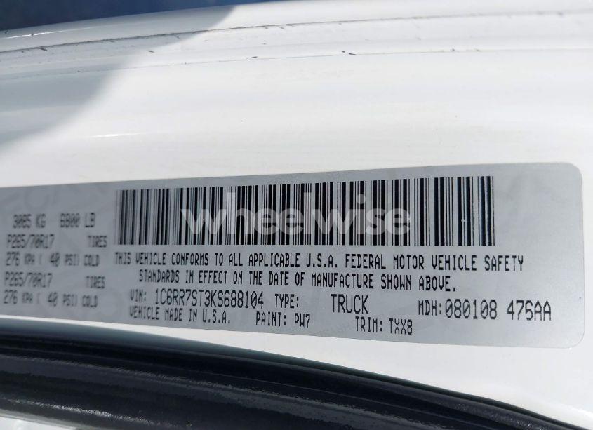 Photo 9 of 2019 Ram 1500 CLASSIC TRADESMAN 4X4 6'4 BOX (VIN 1C6RR7ST3KS688104)
