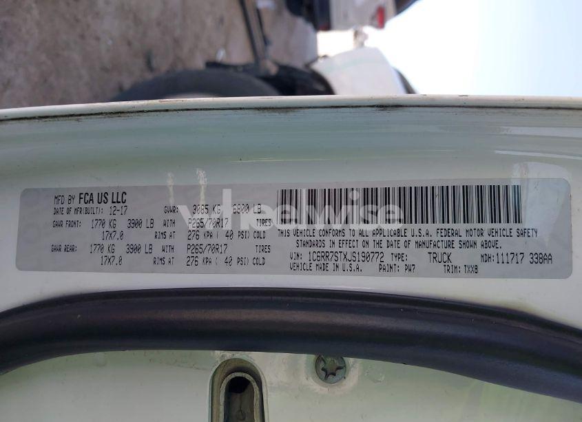 Photo 9 of 2018 Ram 1500 TRADESMAN 4X4 6'4 BOX (VIN 1C6RR7STXJS190772)