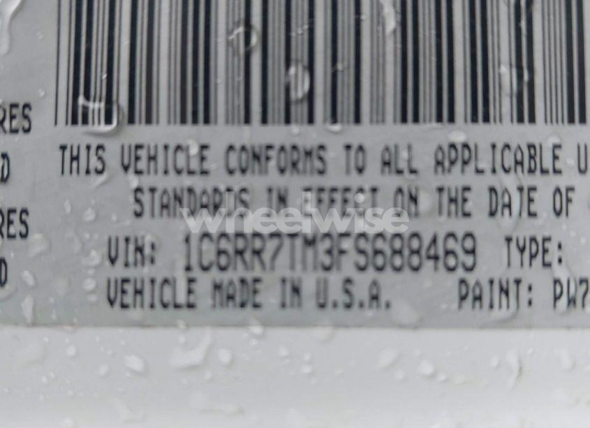 Photo 9 of 2015 Ram 1500 BIG HORN (VIN 1C6RR7TM3FS688469)