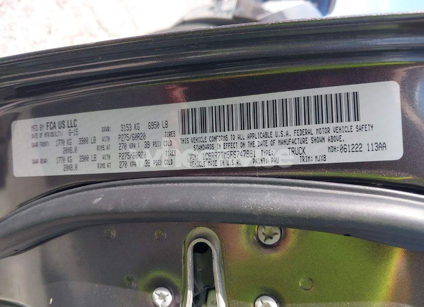 Photo 9 of 2015 Ram 1500 BIG HORN (VIN 1C6RR7TM5FS747991)