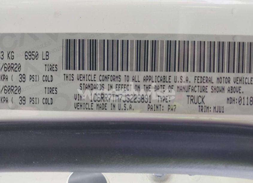 Photo 9 of 2018 Ram 1500 BIG HORN 4X4 6'4 BOX (VIN 1C6RR7TM7JS229891)