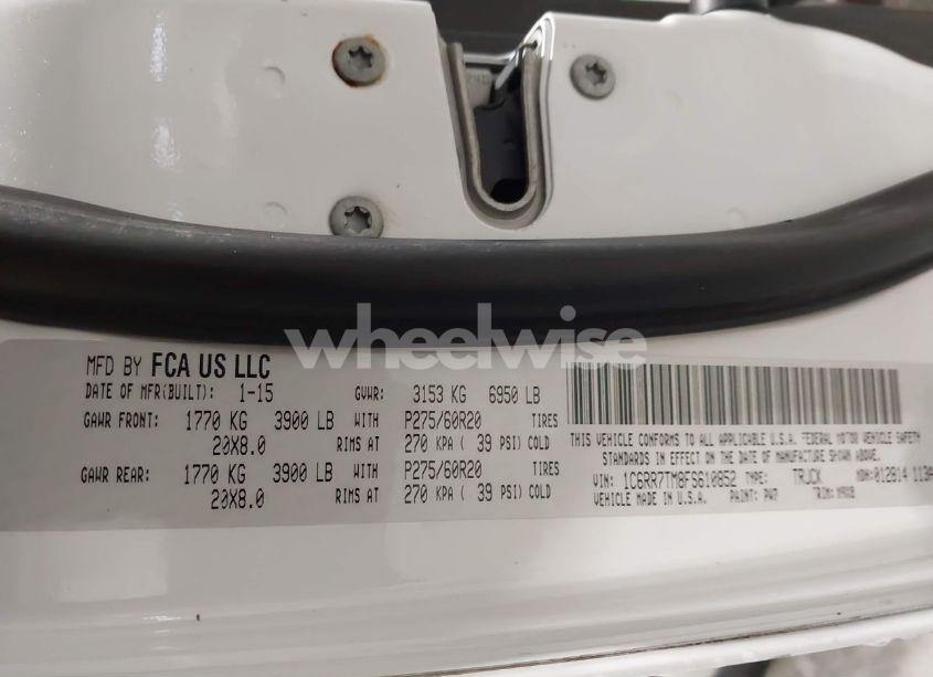 Photo 9 of 2015 Ram 1500 BIG HORN (VIN 1C6RR7TM8FS610852)