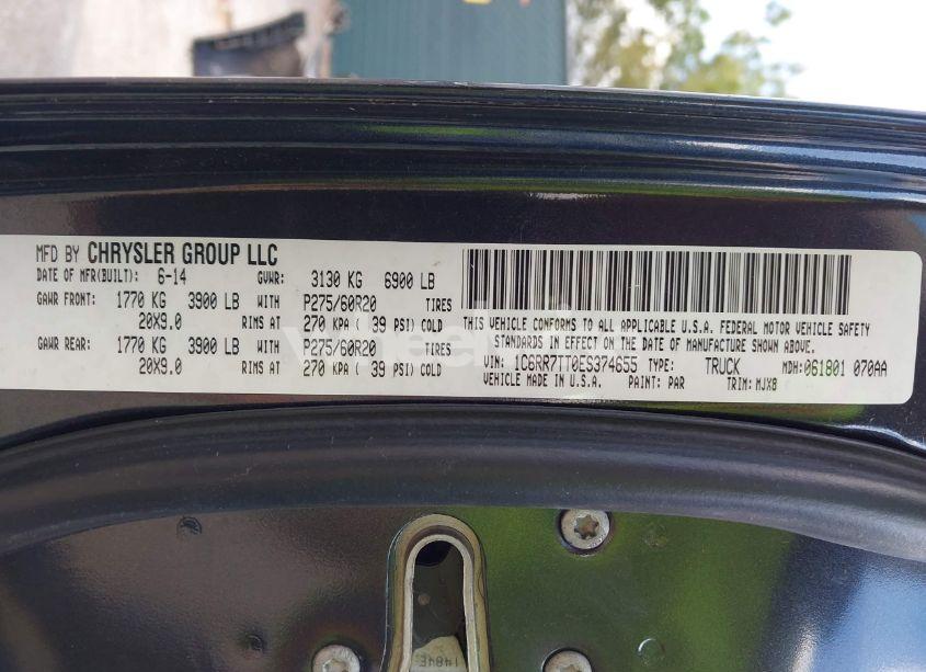 Photo 9 of 2014 Ram 1500 BIG HORN (VIN 1C6RR7TT0ES374655)