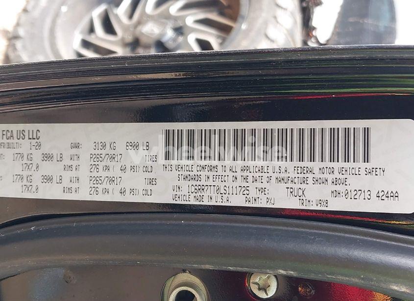 Photo 9 of 2020 Ram 1500 CLASSIC SLT 4X4 6'4 BOX (VIN 1C6RR7TT0LS111725)