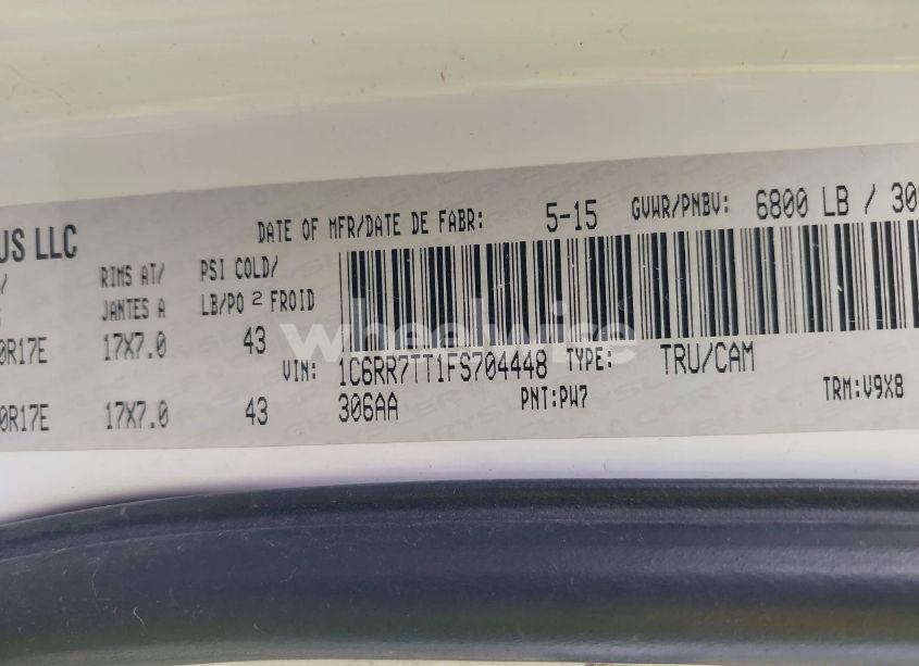 Photo 9 of 2015 Ram 1500 SLT (VIN 1C6RR7TT1FS704448)