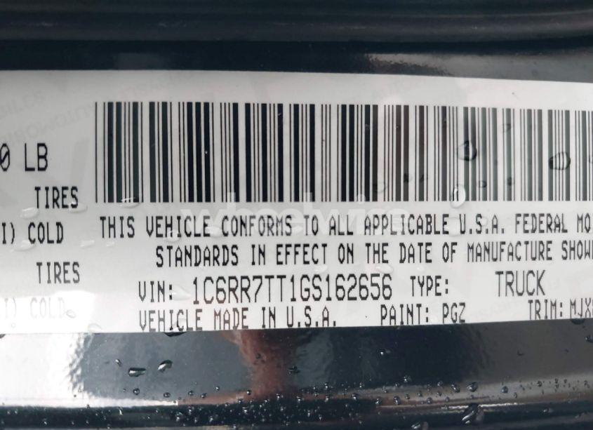 Photo 9 of 2016 Ram 1500 OUTDOORSMAN (VIN 1C6RR7TT1GS162656)