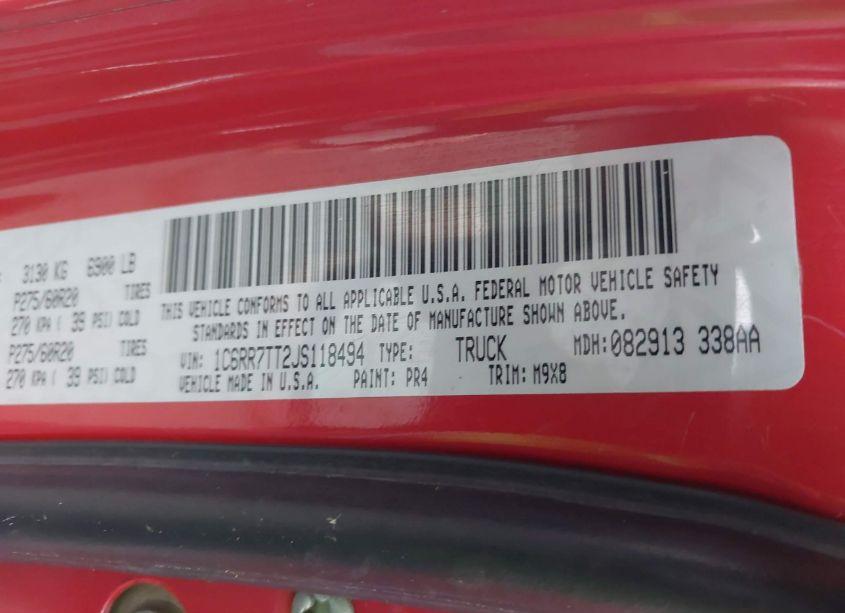 Photo 9 of 2018 Ram 1500 LONE STAR SILVER 4X4 6'4 BOX (VIN 1C6RR7TT2JS118494)