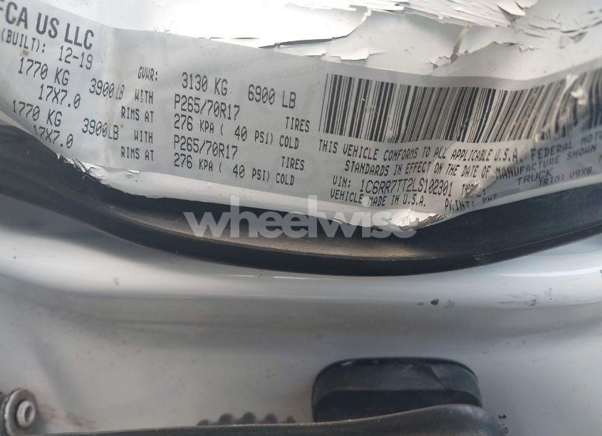 Photo 9 of 2020 Ram 1500 CLASSIC SLT 4X4 6'4 BOX (VIN 1C6RR7TT2LS102301)