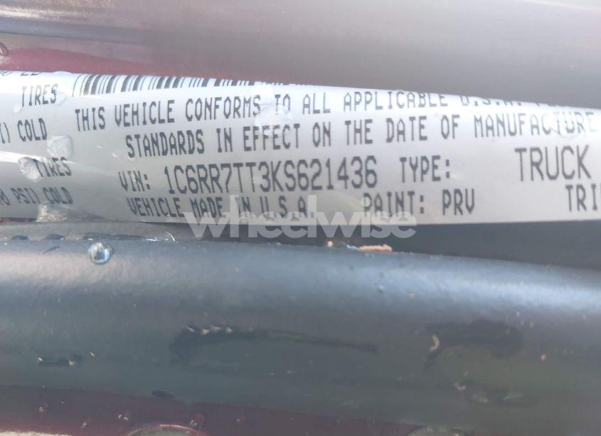 Photo 9 of 2019 Ram 1500 CLASSIC SLT 4X4 6'4 BOX (VIN 1C6RR7TT3KS621436)