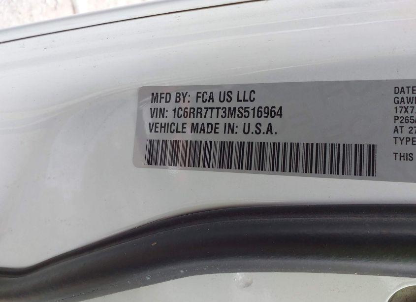 Photo 9 of 2021 Ram 1500 CLASSIC SLT 4X4 6'4 BOX (VIN 1C6RR7TT3MS516964)