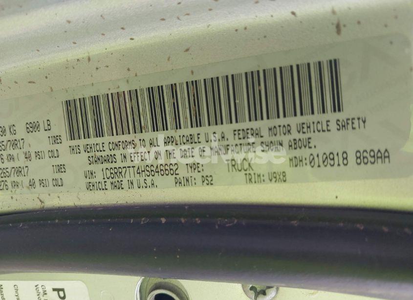 Photo 9 of 2017 Ram 1500 SLT 4X4 6'4 BOX (VIN 1C6RR7TT4HS646662)