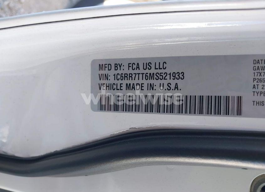 Photo 9 of 2021 Ram 1500 CLASSIC SLT 4X4 6'4 BOX (VIN 1C6RR7TT6MS521933)