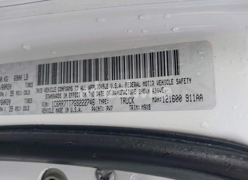 Photo 9 of 2016 Ram 1500 BIG HORN (VIN 1C6RR7TT7GS222746)