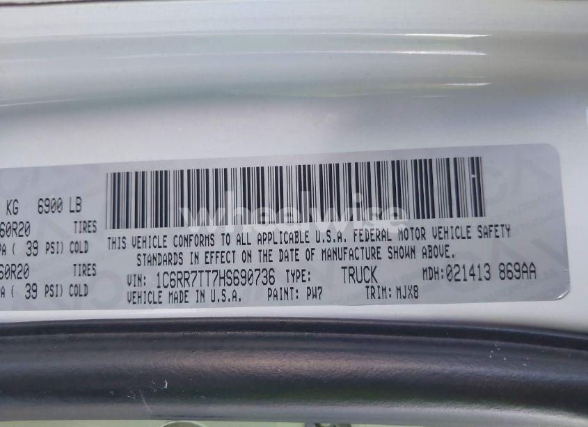 Photo 9 of 2017 Ram 1500 BIG HORN 4X4 6'4 BOX (VIN 1C6RR7TT7HS690736)