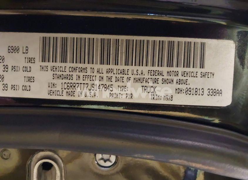 Photo 9 of 2018 Ram 1500 BIG HORN 4X4 6'4 BOX (VIN 1C6RR7TT7JS147845)