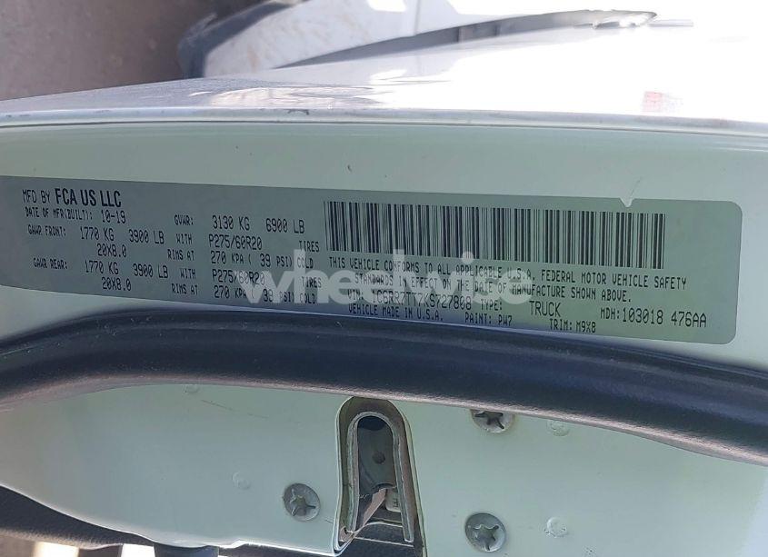 Photo 9 of 2019 Ram 1500 CLASSIC BIG HORN 4X4 6'4 BOX (VIN 1C6RR7TT7KS727808)
