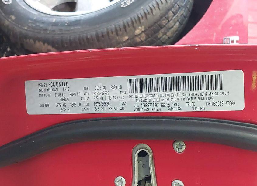 Photo 9 of 2019 Ram 1500 CLASSIC BIG HORN 4X4 6'4 BOX (VIN 1C6RR7TT8KS666825)