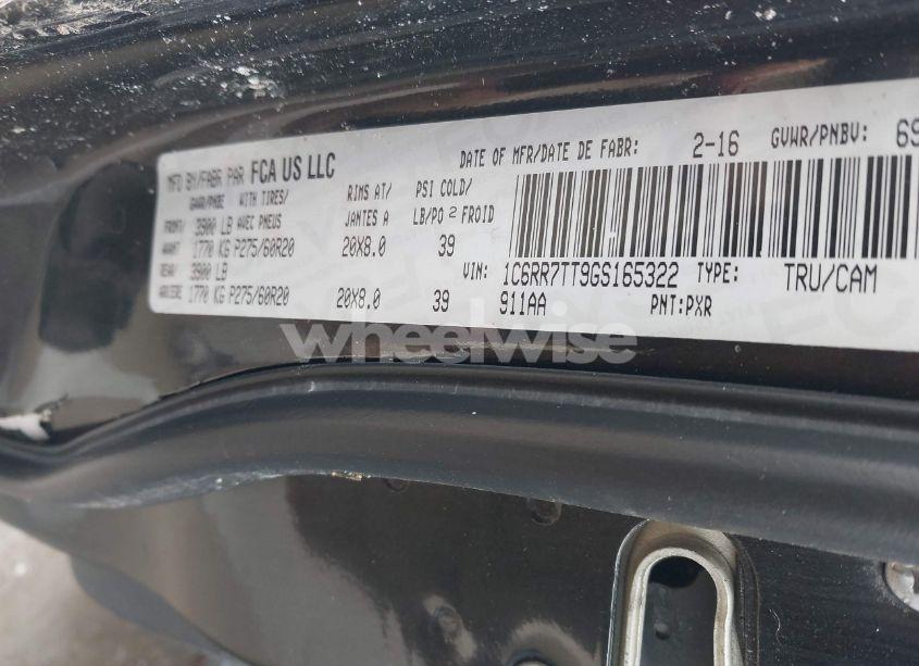 Photo 9 of 2016 Ram 1500 SLT (VIN 1C6RR7TT9GS165322)