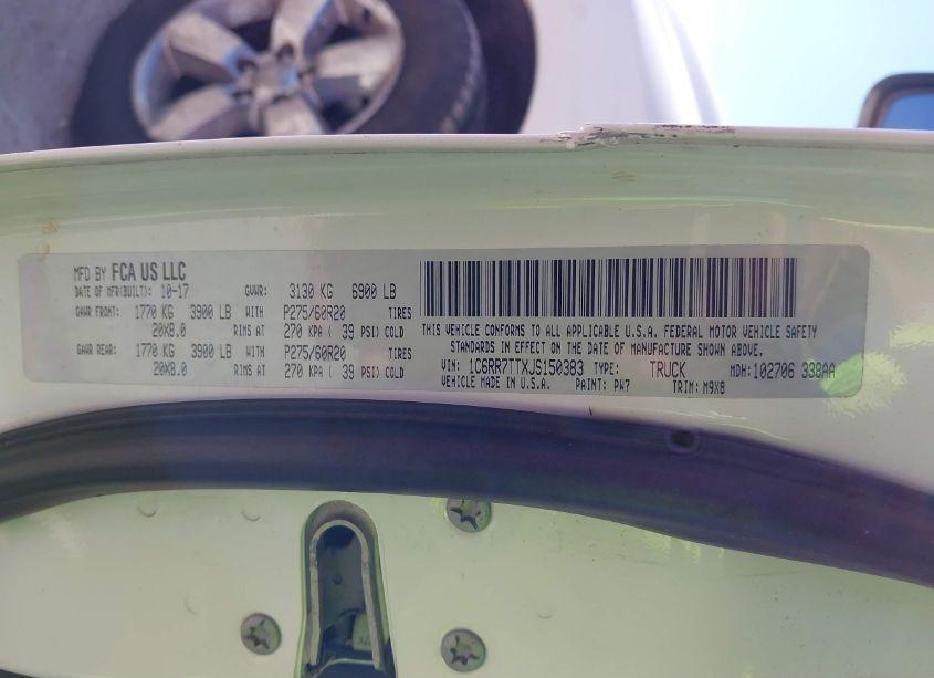 Photo 9 of 2018 Ram 1500 BIG HORN 4X4 6'4 BOX (VIN 1C6RR7TTXJS150383)