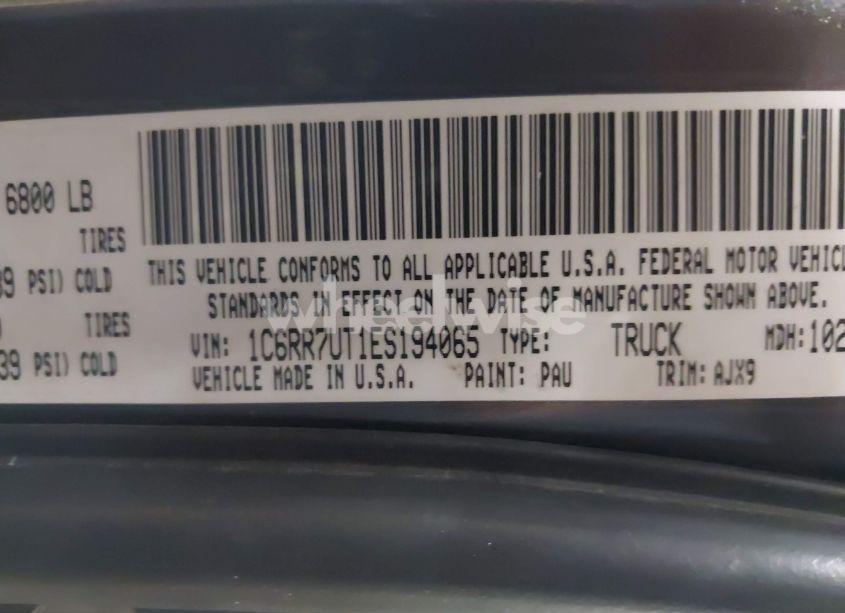 Photo 9 of 2014 Ram 1500 SPORT (VIN 1C6RR7UT1ES194065)