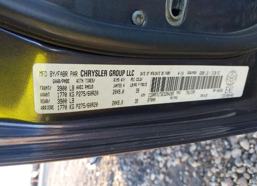 Photo 9 of 2014 Ram 1500 SPORT (VIN 1C6RR7UT5ES284285)