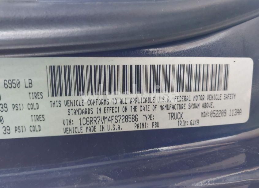 Photo 9 of 2015 Ram 1500 LARAMIE (VIN 1C6RR7VM4FS728586)