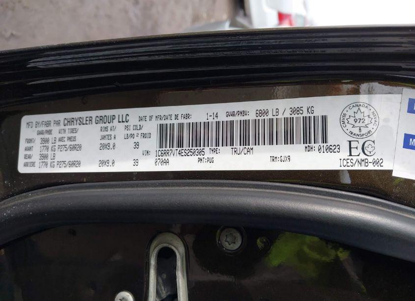 Photo 9 of 2014 Ram 1500 LARAMIE (VIN 1C6RR7VT4ES250305)