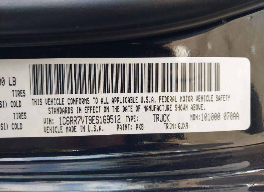 Photo 9 of 2014 Ram 1500 LARAMIE (VIN 1C6RR7VT9ES169512)