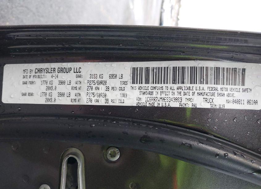 Photo 9 of 2014 Ram 1500 LONGHORN LIMITED (VIN 1C6RR7WM0ES343863)