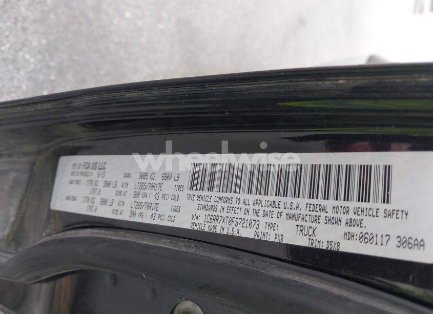 Photo 9 of 2015 Ram 1500 SSV (VIN 1C6RR7XT0FS721073)