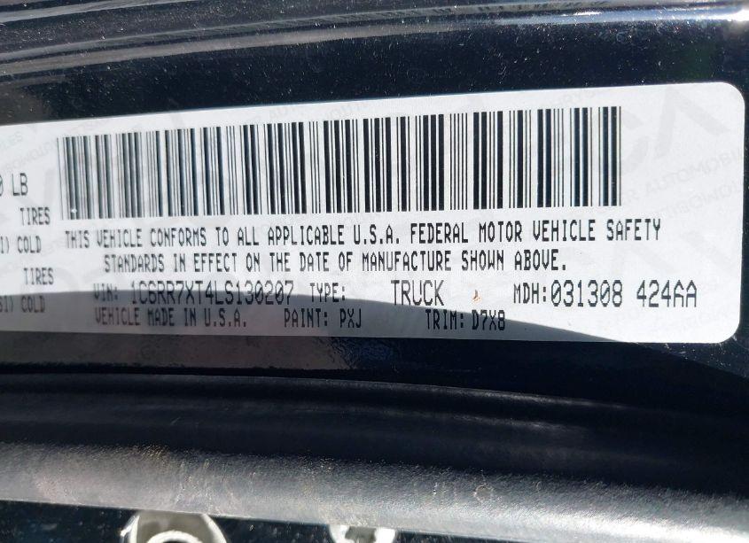 Photo 9 of 2020 Ram 1500 CLASSIC SSV 4X4 5'7 BOX (VIN 1C6RR7XT4LS130207)