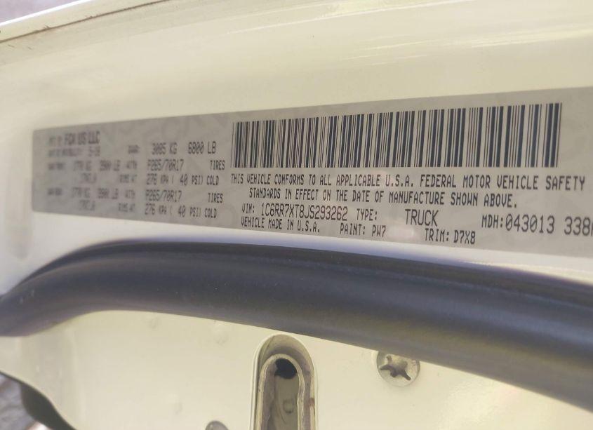 Photo 9 of 2018 Ram 1500 SSV 4X4 5'7 BOX (VIN 1C6RR7XT8JS293262)