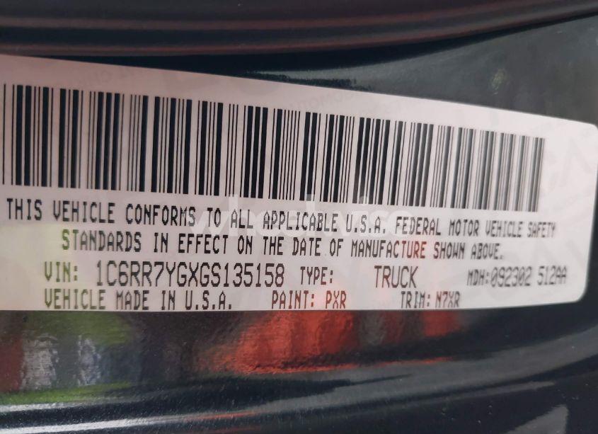 Photo 9 of 2016 Ram 1500 REBEL (VIN 1C6RR7YGXGS135158)