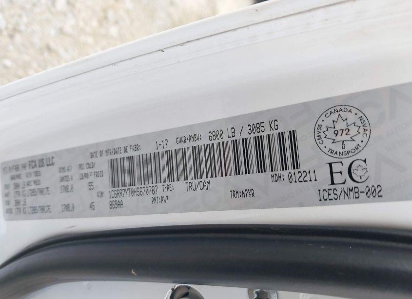 Photo 9 of 2017 Ram 1500 REBEL (VIN 1C6RR7YT0HS670787)