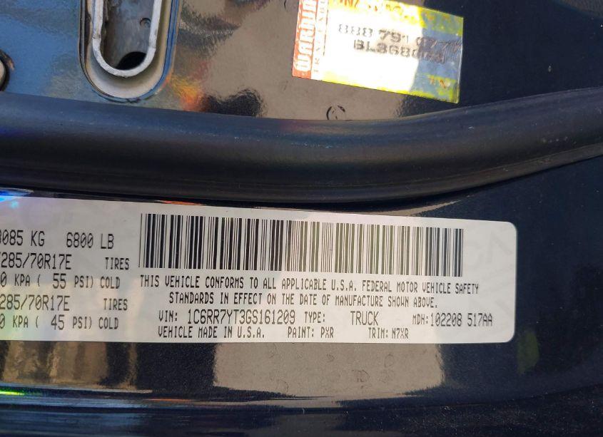 Photo 9 of 2016 Ram 1500 REBEL (VIN 1C6RR7YT3GS161209)