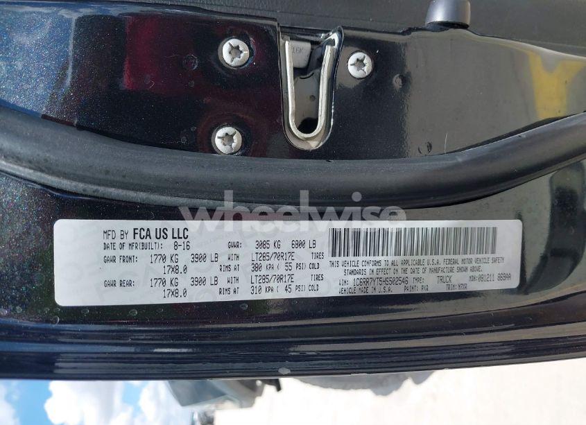 Photo 9 of 2017 Ram 1500 REBEL 4X4 5'7 BOX (VIN 1C6RR7YT5HS502546)