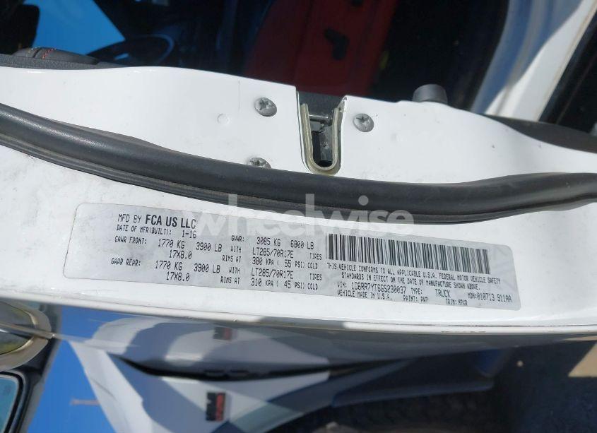 Photo 9 of 2016 Ram 1500 REBEL (VIN 1C6RR7YT6GS230037)