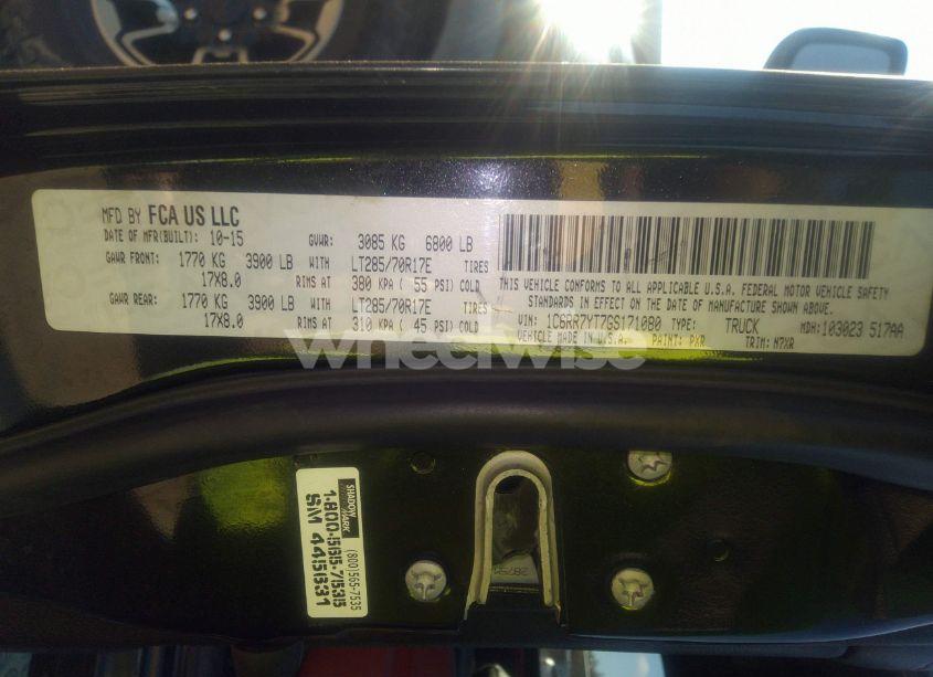 Photo 9 of 2016 Ram 1500 REBEL (VIN 1C6RR7YT7GS171080)