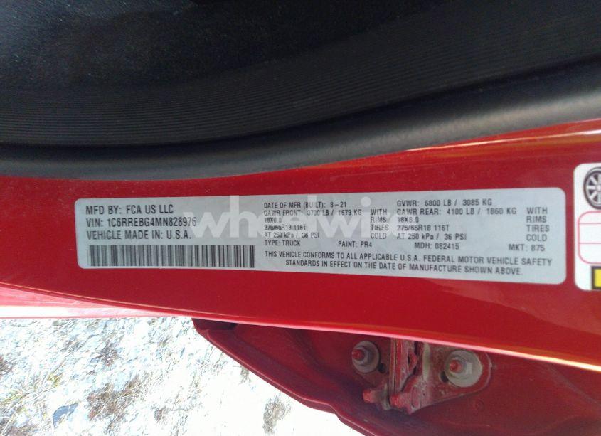Photo 9 of 2021 Ram 1500 BIG HORN 4X2 6'4 BOX (VIN 1C6RREBG4MN828976)