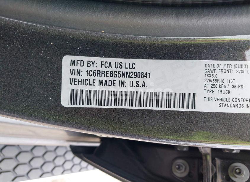 Photo 9 of 2022 Ram 1500 (VIN 1C6RREBG5NN290841)