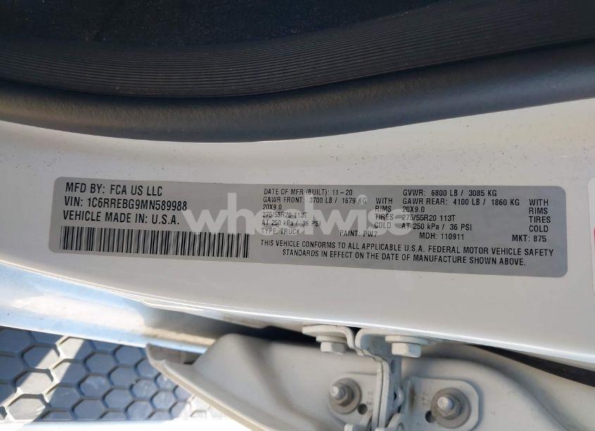 Photo 9 of 2021 Ram 1500 BIG HORN 4X2 6'4 BOX (VIN 1C6RREBG9MN589988)