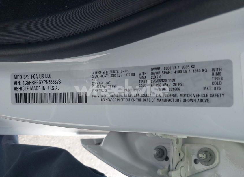 Photo 9 of 2023 Ram 1500 BIG HORN 4X2 6'4 BOX (VIN 1C6RREBGXPN585873)