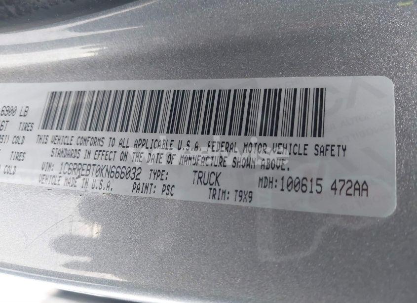 Photo 9 of 2019 Ram 1500 BIG HORN/LONE STAR 4X2 6'4 BOX (VIN 1C6RREBT0KN666032)