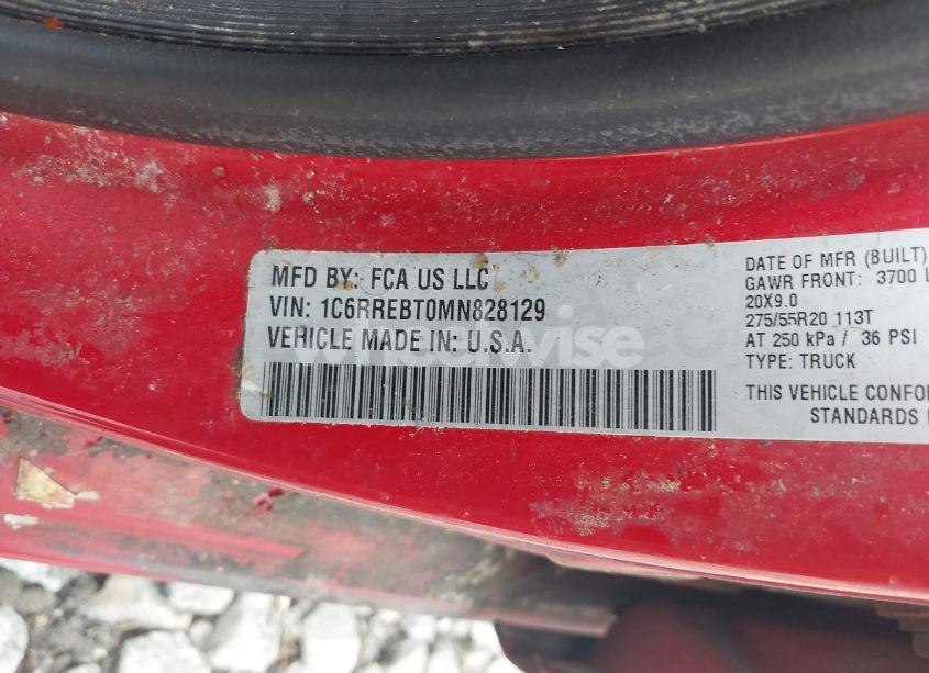 Photo 9 of 2021 Ram 1500 BIG HORN 4X2 6'4 BOX (VIN 1C6RREBT0MN828129)